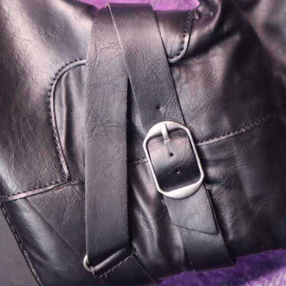 BLACK BUCKLE RIDING BOOTS 7.5 Style & Co Nadine Classic Fall Gothic Calf Office - Picture 9 of 11